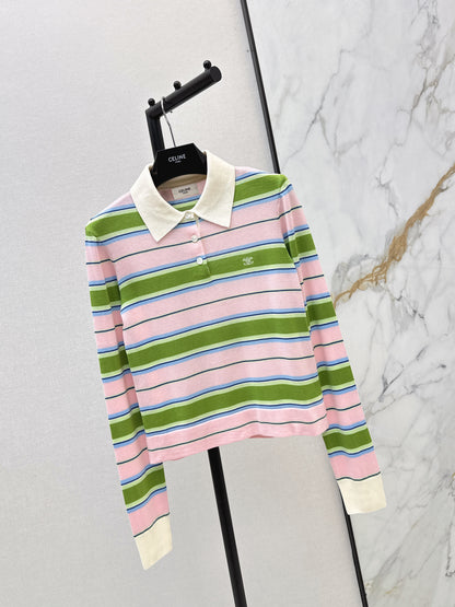 26ss Striped Polo Knit Sweater