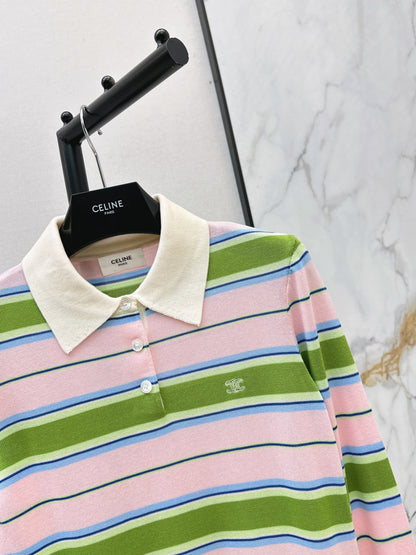 26ss Striped Polo Knit Sweater