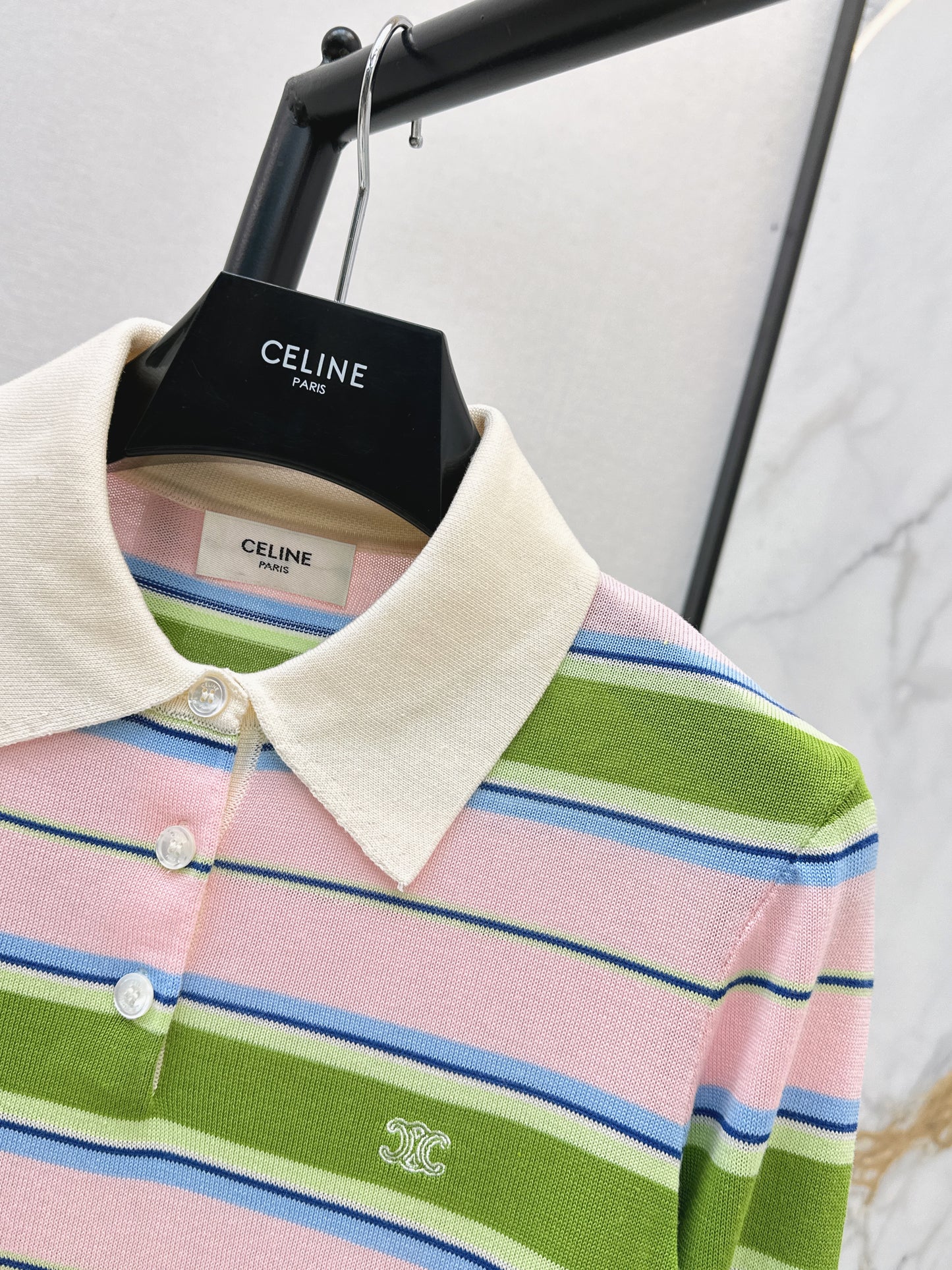 26ss Striped Polo Knit Sweater