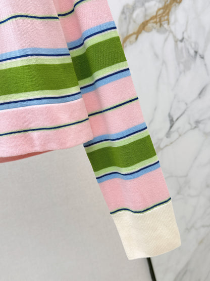 26ss Striped Polo Knit Sweater
