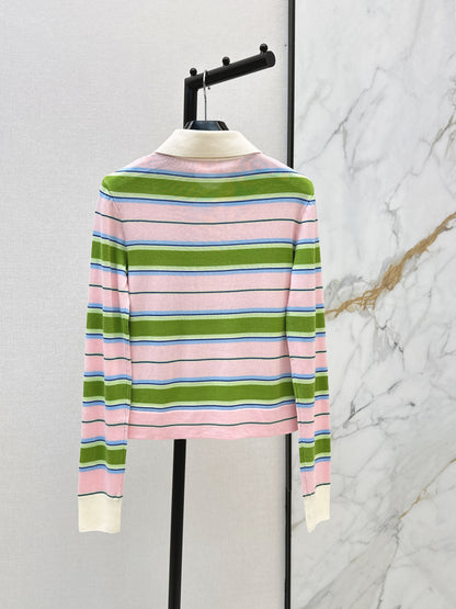 26ss Striped Polo Knit Sweater