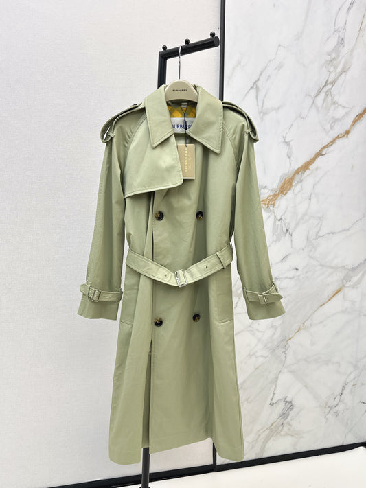 26ss Plaid-lined trench coat
