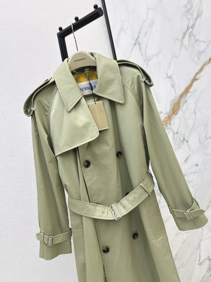 26ss Plaid-lined trench coat