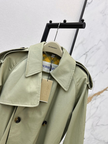 26ss Plaid-lined trench coat