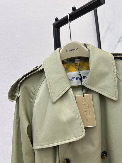 26ss Plaid-lined trench coat