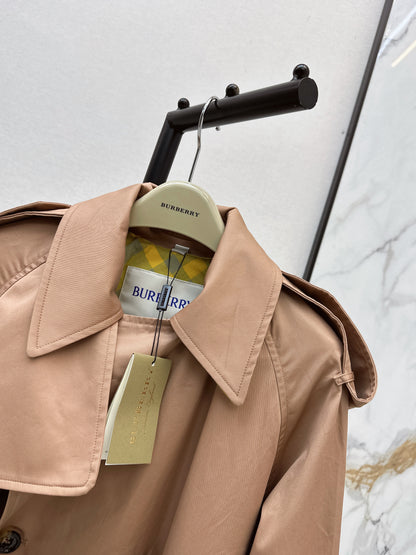 26ss Plaid-lined trench coat