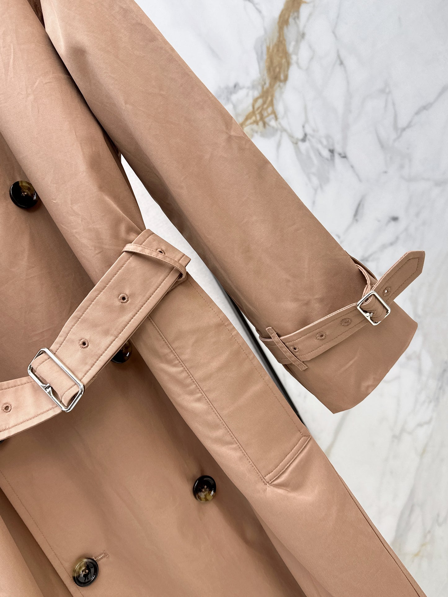 26ss Plaid-lined trench coat