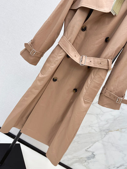 26ss Plaid-lined trench coat