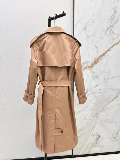 26ss Plaid-lined trench coat