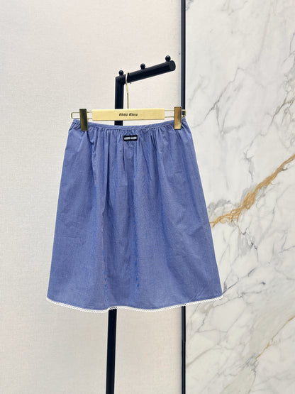 26ss Preppy Style Midi Skirt