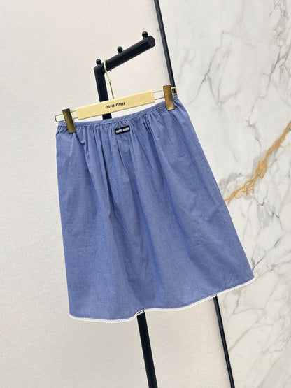 26ss Preppy Style Midi Skirt