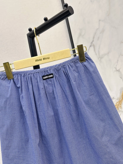 26ss Preppy Style Midi Skirt