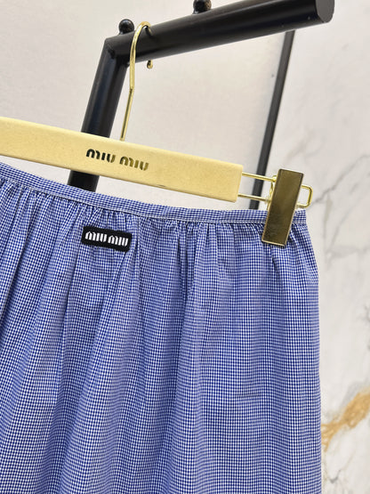26ss Preppy Style Midi Skirt