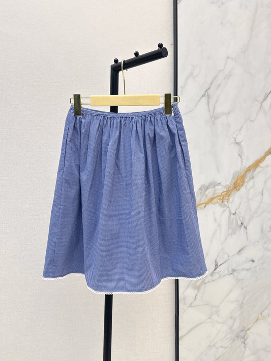 26ss Preppy Style Midi Skirt