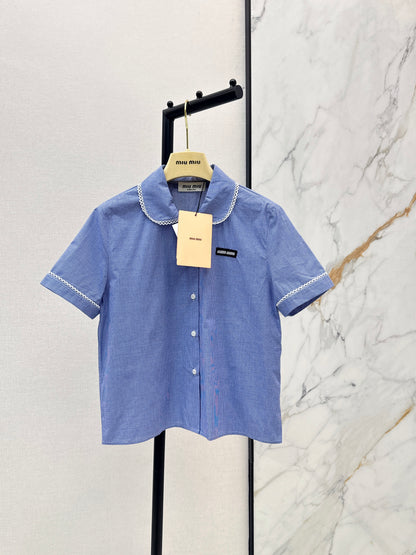 26ss Peter Pan Collar Short-Sleeve Shirt