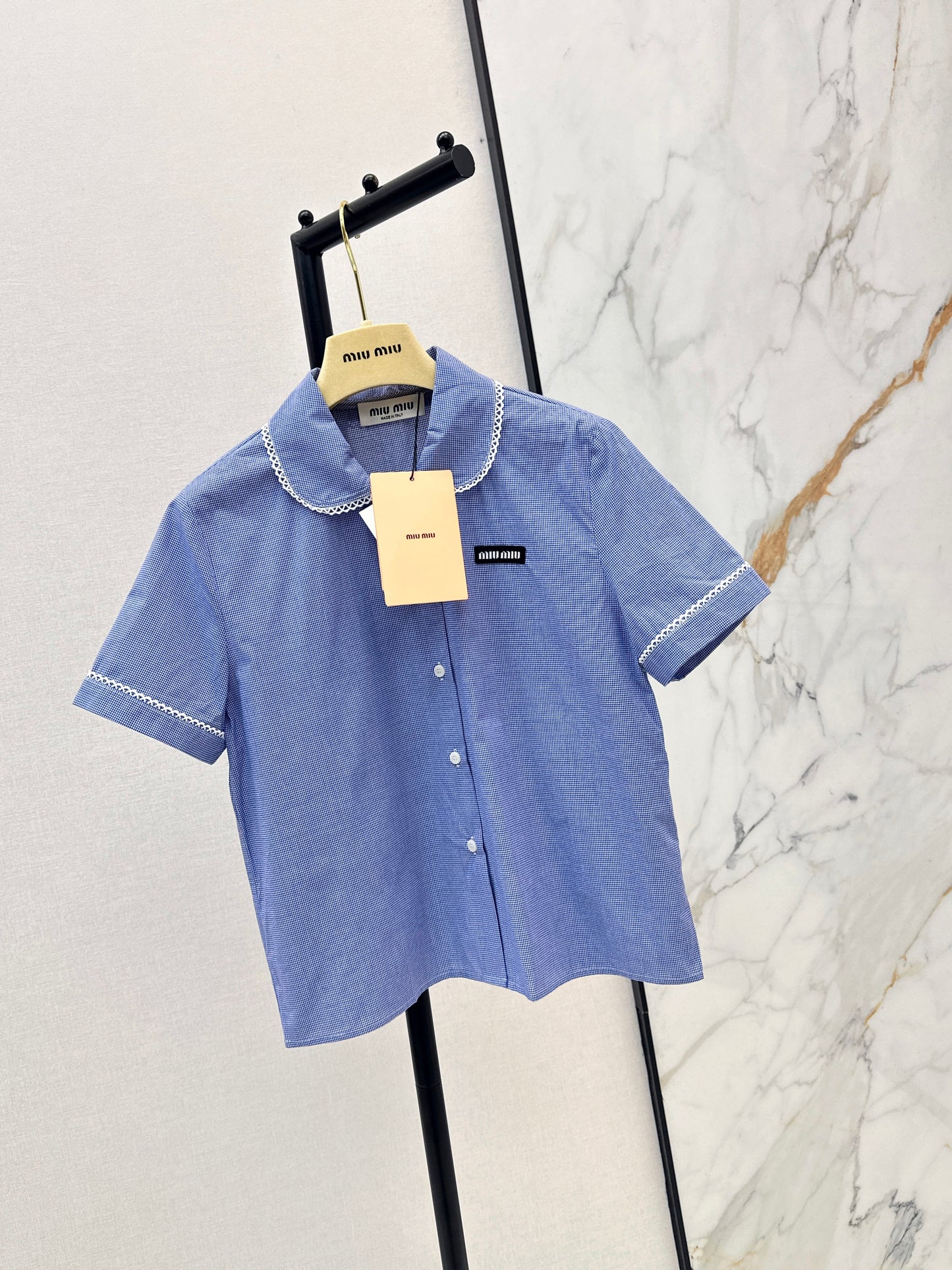 26ss Peter Pan Collar Short-Sleeve Shirt