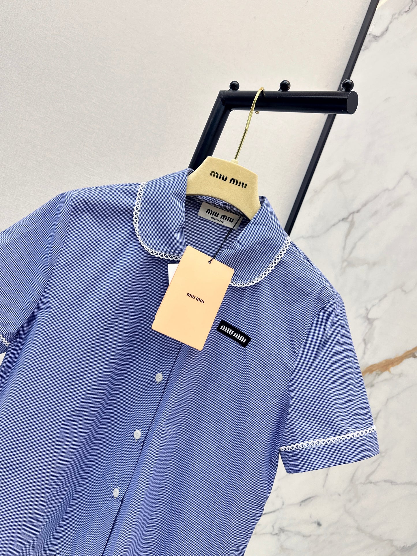 26ss Peter Pan Collar Short-Sleeve Shirt