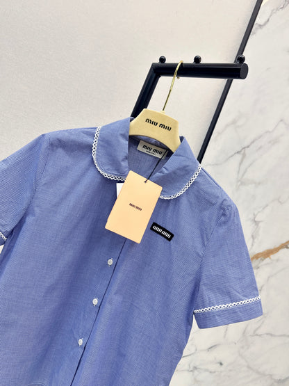 26ss Peter Pan Collar Short-Sleeve Shirt