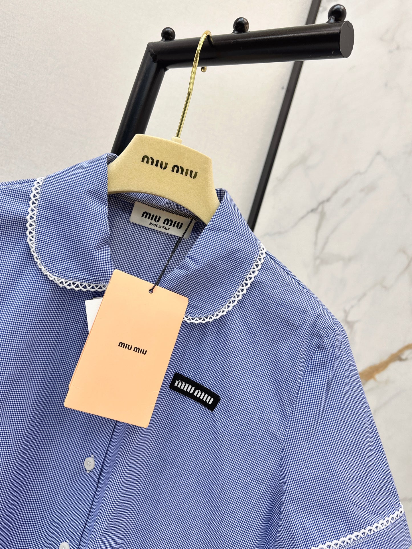 26ss Peter Pan Collar Short-Sleeve Shirt