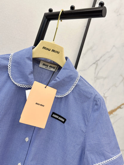 26ss Peter Pan Collar Short-Sleeve Shirt