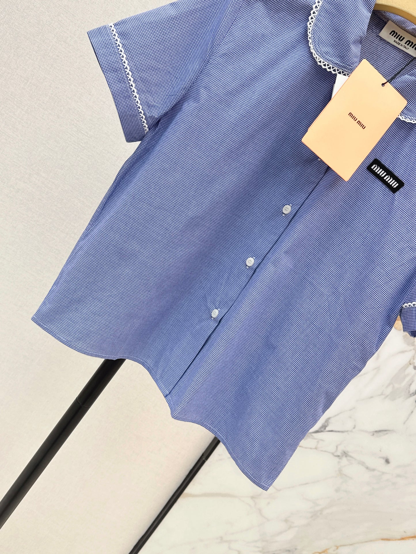 26ss Peter Pan Collar Short-Sleeve Shirt