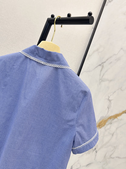 26ss Peter Pan Collar Short-Sleeve Shirt
