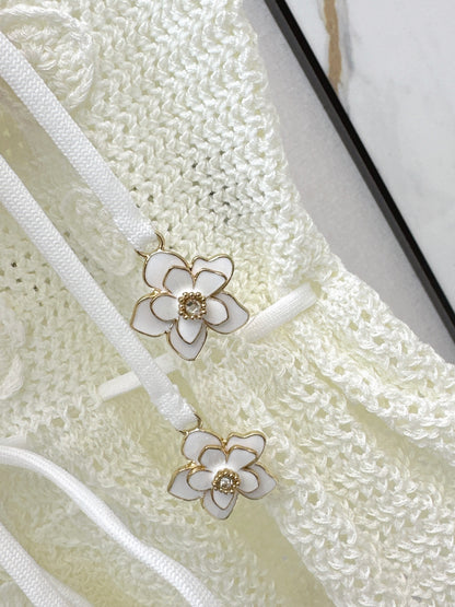 26ss Floral Pearl Button T-Shirt