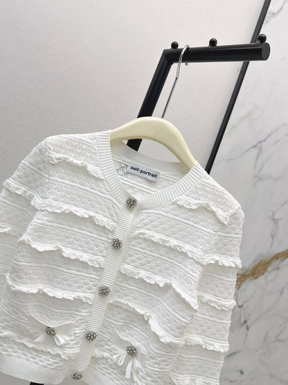 26ss Ruffled Cardigan