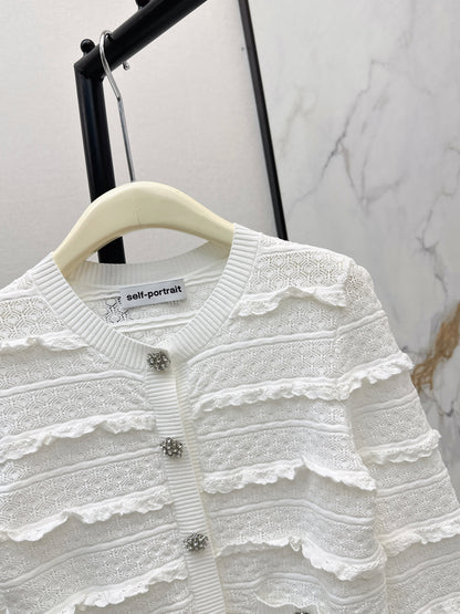 26ss Ruffled Cardigan