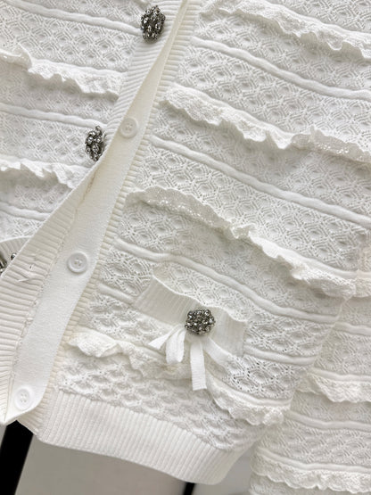 26ss Ruffled Cardigan