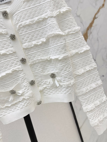 26ss Ruffled Cardigan
