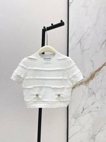 26ss Ruffled Short-Sleeve Top