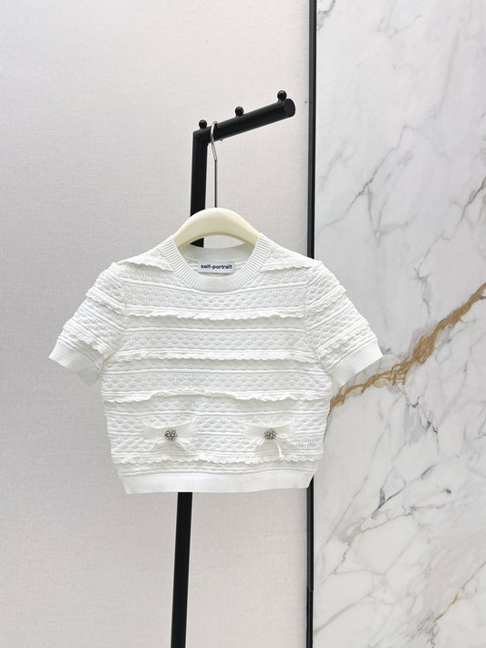 26ss Ruffled Short-Sleeve Top