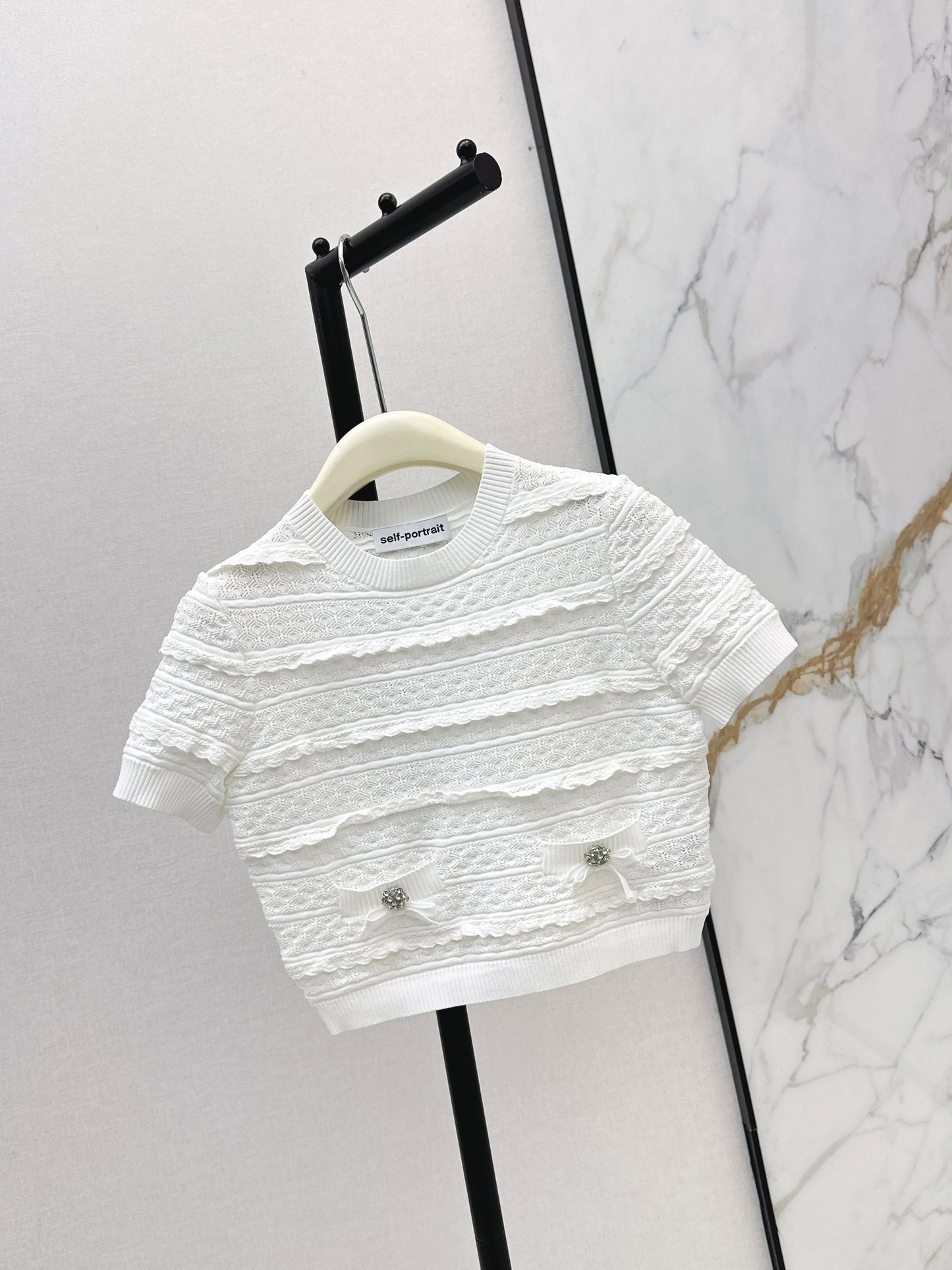 26ss Ruffled Short-Sleeve Top