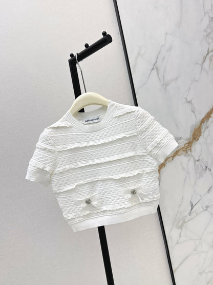 26ss Ruffled Short-Sleeve Top