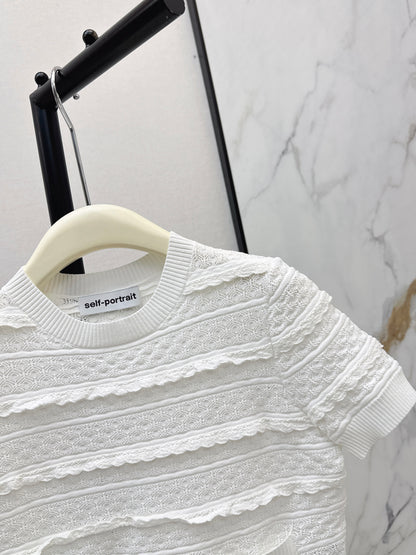 26ss Ruffled Short-Sleeve Top