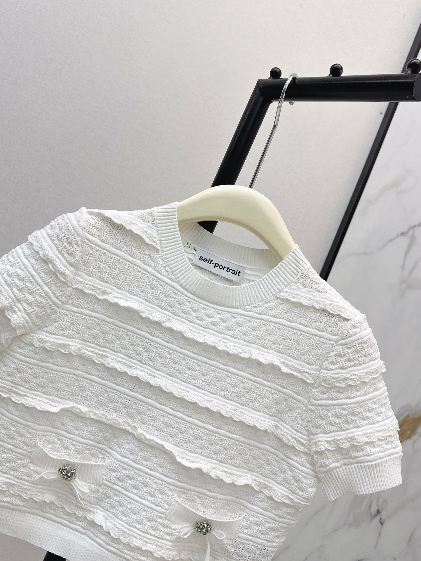 26ss Ruffled Short-Sleeve Top