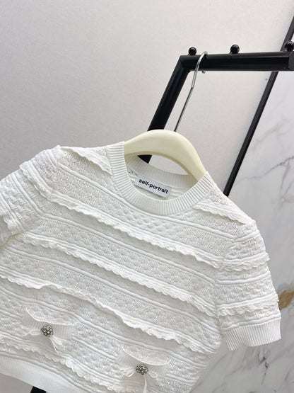 26ss Ruffled Short-Sleeve Top