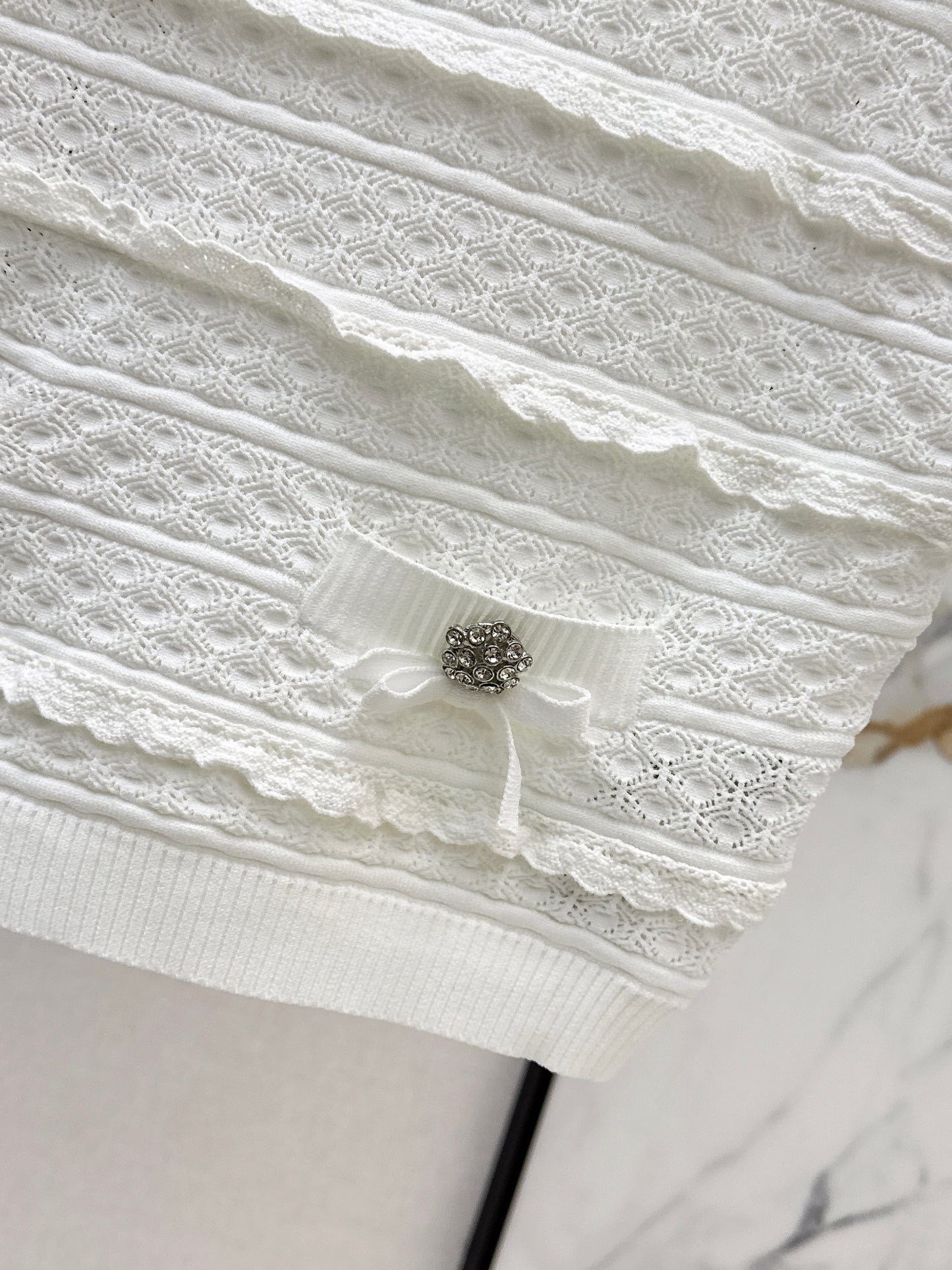 26ss Ruffled Short-Sleeve Top