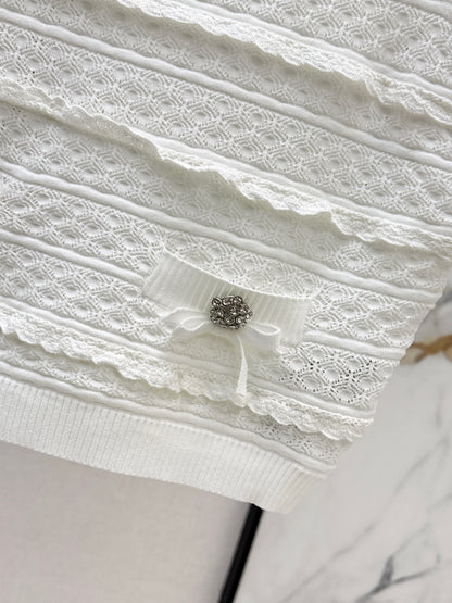26ss Ruffled Short-Sleeve Top