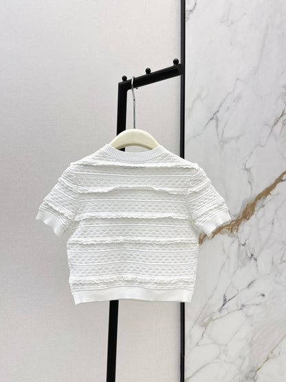 26ss Ruffled Short-Sleeve Top