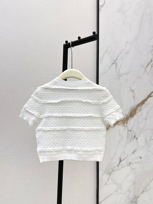 26ss Ruffled Short-Sleeve Top