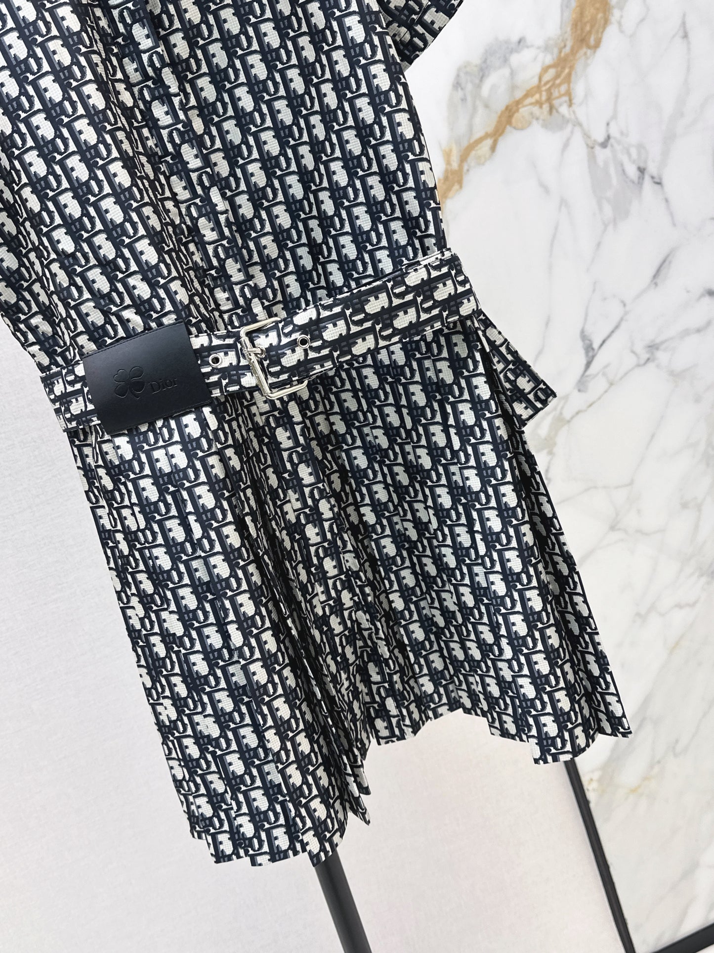26ss Jacquard Pleated Dress