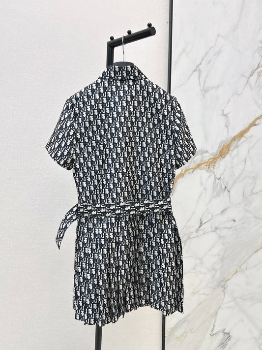 26ss Jacquard Pleated Dress
