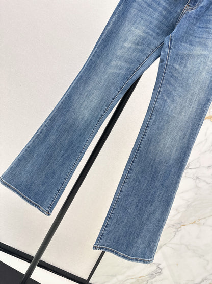 26ss Slim-fit flared jeans