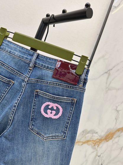26ss Slim-fit flared jeans