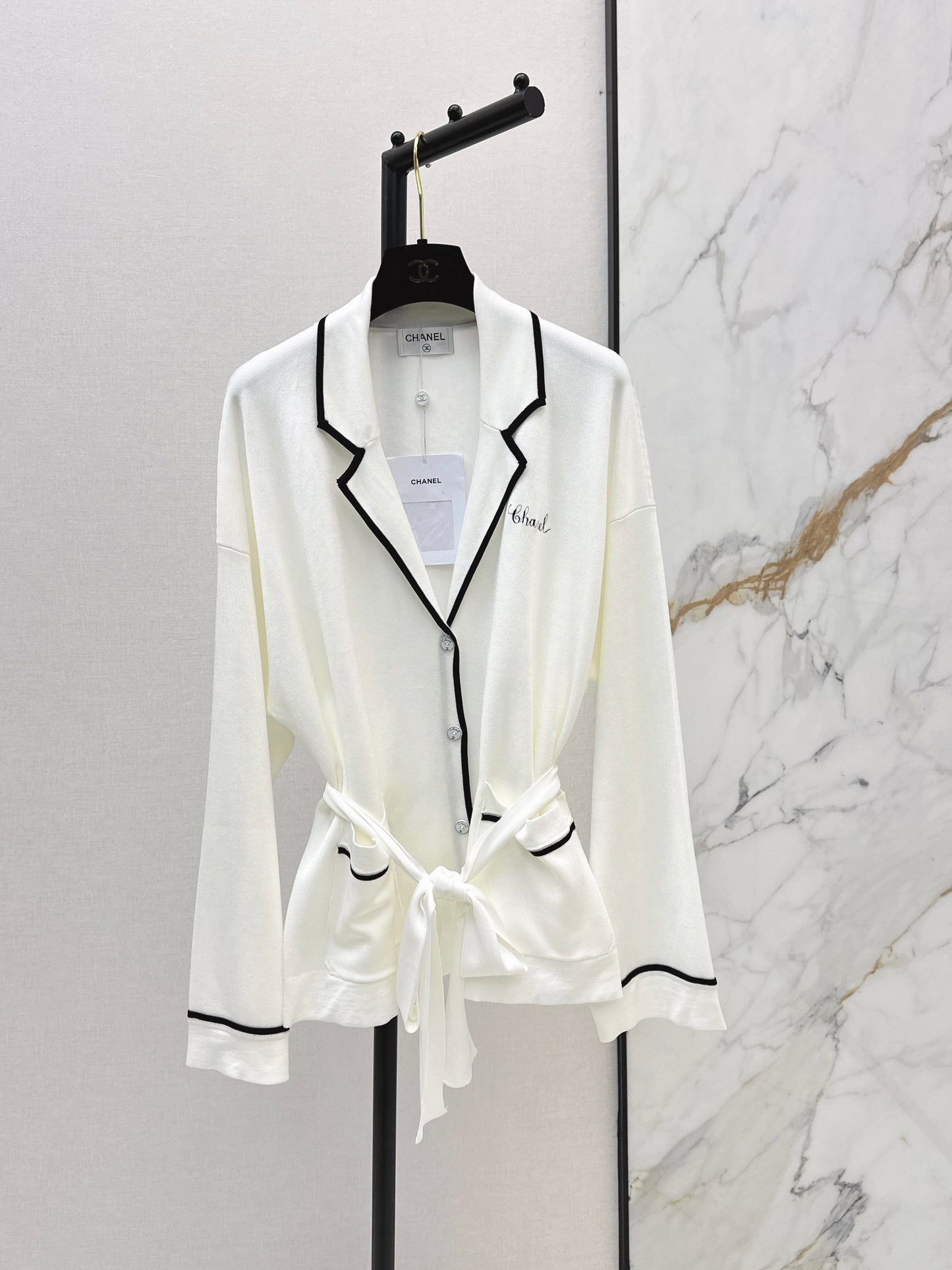 26ss Letter Embroidered Cardigan / Knitted Casual Pants