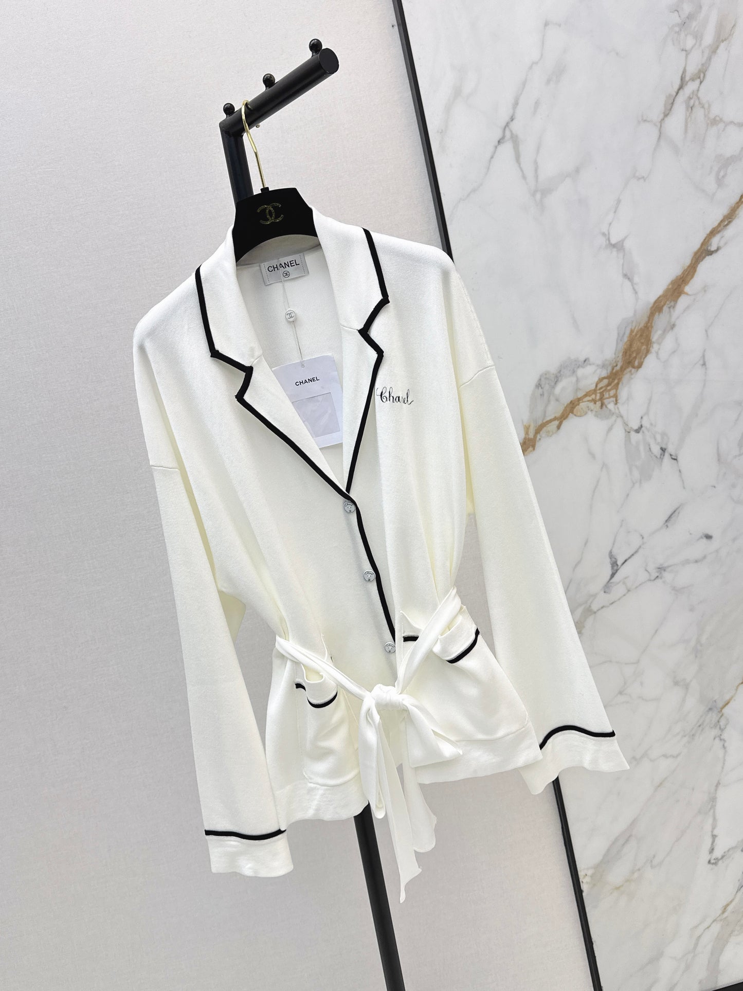26ss Letter Embroidered Cardigan / Knitted Casual Pants