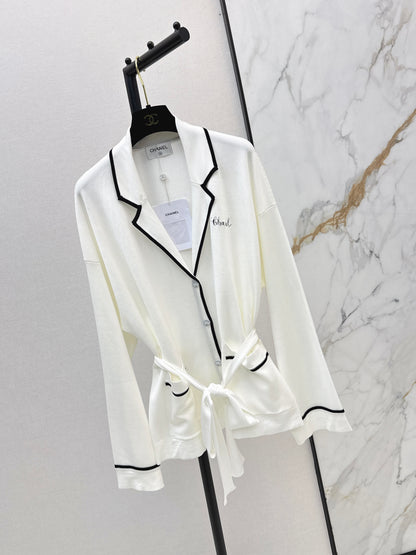 26ss Letter Embroidered Cardigan / Knitted Casual Pants