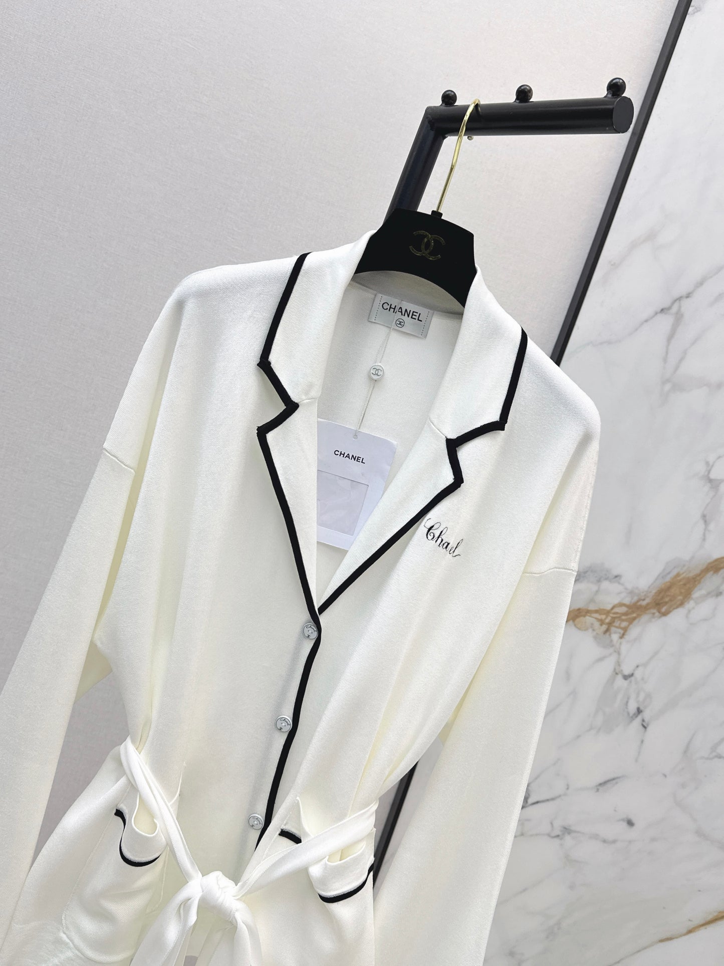 26ss Letter Embroidered Cardigan / Knitted Casual Pants